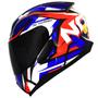 Imagem de Capacete Masculino Norisk Razor Sharp Azul Moto Viseira Fume