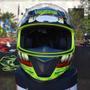 Imagem de Capacete Masculino Texx Hawk Orc Verde Motoqueiro Fechado