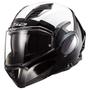 Imagem de Capacete Modular LS2 Valiant II Police - Preto/Branco - Tamanho XS