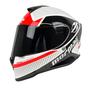 Imagem de Capacete Mormaii M1 Streak Neon Branco Vermelho Brilho