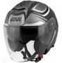 Imagem de Capacete Moto Aberto Givi X22 Planet Hyper Preto Prata Fosco