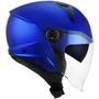 Imagem de Capacete Moto Aberto Kyt D-City Plain Azul Metal Tam 58