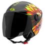 Imagem de Capacete Moto Aberto New Liberty 3 Sunflower Brilhante Pro Tork Amarelo/Laranja Tamanho 56, 58 e 60 Viseira Fumê