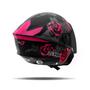 Imagem de Capacete Moto Aberto New Liberty 3 Three Flowers Brilhante Viseira Fume Escura Florido