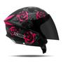 Imagem de Capacete Moto Aberto Pro Tork New Liberty 3 Three Flowers Fosco Viseira Fumê