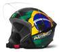 Imagem de Capacete Moto Aberto Pro Tork New Liberty Three Patriota Viseira Transparente Diversos Tamanhos + Capa de Chuva PVC