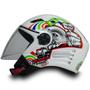 Imagem de Capacete Moto Aberto X Open Turbo Branco 60 Viseira Dourada