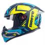 Imagem de Capacete Moto Bieffe B-12 Phanton Azul e Amarelo