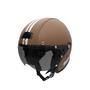 Imagem de Capacete Moto Br 101 3/4 Revestido Marrom Fume 58 Custom