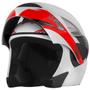 Imagem de Capacete Moto Escamoteável Articulado Pro Tork V-Pro Jet 2 Carbon Branco Viseira Cristal Feminino Ma