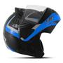 Imagem de Capacete Moto Fechado Escamoteável Robocop Articulado Pro Tork V - Pro Jet 2 Carbon Fundo Preto Masculino Feminino