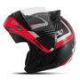 Imagem de Capacete Moto Fechado Escamoteável Robocop Articulado Pro Tork V - Pro Jet 2 Carbon Fundo Preto Masculino Feminino