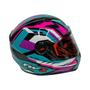 Imagem de Capacete Moto Fechado GTN Fox Azul Tiffany Viseira Cristal Inmetro Tamanhos 56 58 60 - FW3