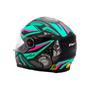 Imagem de Capacete Moto Fechado GTN R1 Preto Fosco com Azul Tiffany Viseira Cristal Inmetro Tamanho 58 - FW3