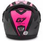 Imagem de Capacete moto fechado liberty evolution g7 feminino rosa preto fosco