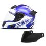 Imagem de Capacete Moto Fechado Mixs Mx2 Skyline Brilhante + Viseira Fumê Masculino Feminino