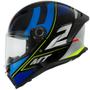 Imagem de Capacete Moto Fechado Mt Stinger 2  Poun B6 Azul Matt Fosco