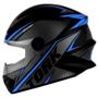 Imagem de Capacete Moto Fechado Pro Tork R8 Preto Azul Tam: 60