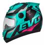 Imagem de Capacete Moto Fechado Verde Turquesa G8 EVO Viseira Cristal Inmetro Tamanho 56 CAP-717VDTPK Pro Tork