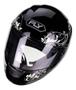 Imagem de Capacete Moto Feminino Fly F-9 Lyrical Preto Branco