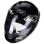 Imagem de Capacete Moto Feminino Fly F-9 Lyrical Preto Fosco Branco