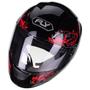 Imagem de Capacete Moto Feminino Fly F-9 Lyrical Preto Fosco Vermelho