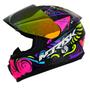 Imagem de Capacete Moto Feminino Norisk Razor Circus Viseira Dourada