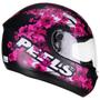 Imagem de Capacete Moto Feminino Peels Spike Blossom Preto Fosco Rosa