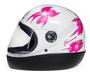 Imagem de Capacete Moto Feminino Taurus Formula 1 Femme Branco C/ Flor Rosa C/ Selo Inmetro