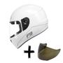 Imagem de Capacete moto fly f-9 hg classic cores + viseira fumê