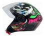 Imagem de Capacete moto fw3 aberto joker coringa brilhante tamanho 56