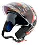 Imagem de Capacete Moto FW3 X Open Up Fox Dourado com Vermelho Tamanho 58