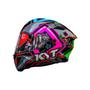 Imagem de Capacete Moto Kyt Tt Course Ratthapark Verde Rosa Azul Vermelho