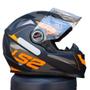 Imagem de Capacete Moto Ls2 Ff358 Tank Camuflado Preto Laranja Fosco