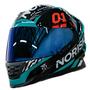 Imagem de Capacete moto norisk ff302 soul tokyo preto verde