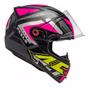 Imagem de Capacete Moto Peels Icon 23 Track Cinza Escuro Pink Tamanho 56