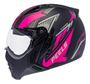 Imagem de Capacete Moto Peels Mirage Living Preto Fosco Pink Aberto