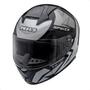 Imagem de Capacete Moto Peels Spike 2 1st Preto Prata Brilhante Metal