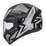 Imagem de Capacete Moto Peels Spike 2 1st Preto Prata Brilhante Metal