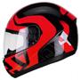 Imagem de Capacete Moto Peels Spike New Ghost Preto e Vermelho Brilhante Motociclista