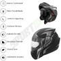 Imagem de Capacete Moto Pro Tork Escamoteável Robocop New Attack Viseira Interna Masculino Feminino