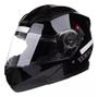 Imagem de Capacete Moto Texx Escamoteavel Gladiator V3 Preto Brilhante