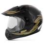 Imagem de Capacete Motocross EBF Motard Street Preto e Dourado