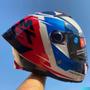 Imagem de Capacete Mt Thunder4 Pental A5 Vermelho Azul Branco C Óculos