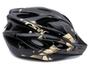 Imagem de Capacete Mtb Ciclismo Raptor 2 Tam M 54 a 58cm Com LED e Viseira Preto e Dourado Tsw