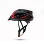 Imagem de Capacete Mtb Ciclismo Raptor 3 Com LED Traseiro e Viseira Tam M 54 a 58cm Preto e Vermelho Tsw