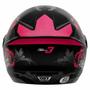 Imagem de Capacete New Liberty 3 Flowers Rosa e Preto Brilhante Tamanho 56 Pro Tork - CAP-760PKPT