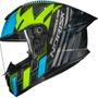 Imagem de Capacete Norisk Carbon R Azul Amarelo Pinlock Viseira Fumê
