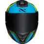 Imagem de Capacete Norisk Carbon R Azul Amarelo Pinlock Viseira Fumê