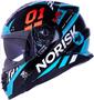 Imagem de Capacete Norisk Ff302 Tokyo Preto Verde Agua